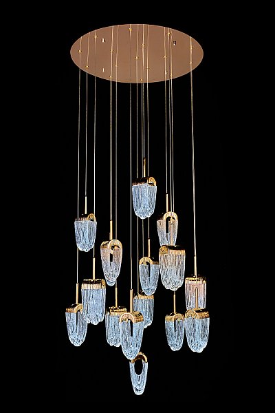 Светильник подвесной LEON Cascade LE7717/10+5+1 Gold