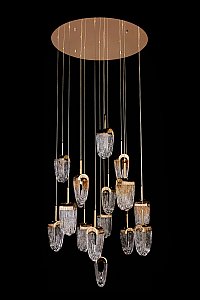 Светильник подвесной LEON Cascade LE7717/10+5+1 Gold