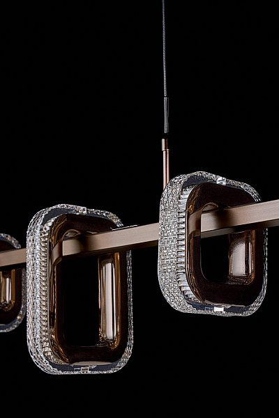 Светильник подвесной LEON Theona LE7701/7L Grey/Black Chrome