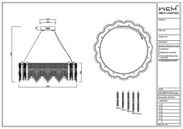 Подвесная люстра LEON Forteresse LE7295-D800 CH
