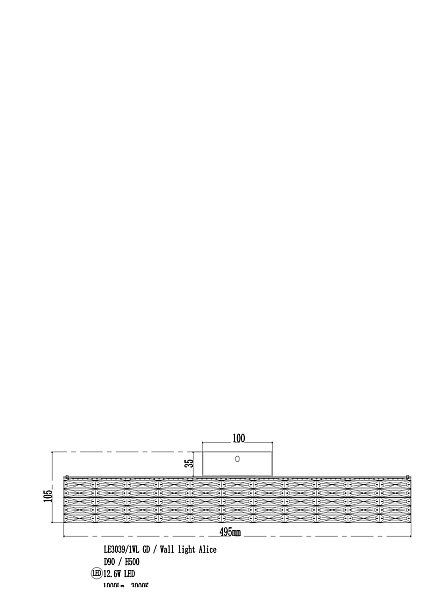 Настенный светильник LEON Alice LE3039/1WL GD