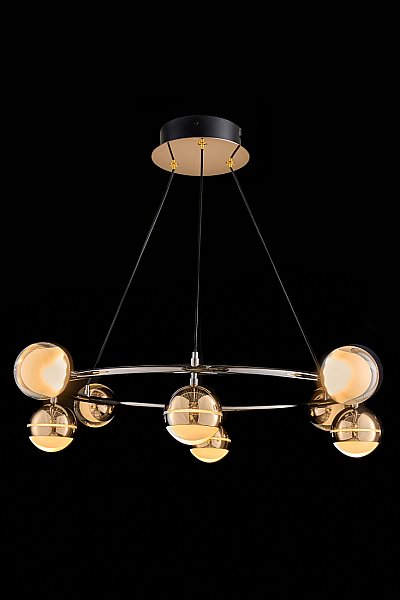 Подвесная люстра LEON Lilith LE7709/8 Black Chrome/Gold