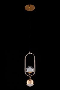 Светильник подвесной LEON Lilith LE7709/1S Black Chrome/Gold