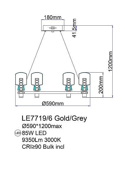 Подвесная люстра LEON Marie LE7719/6 Nickel