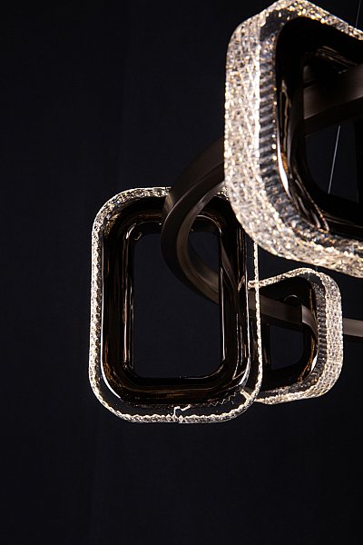 Подвесная люстра LEON Theona LE7701/8 Grey/Black Chrome