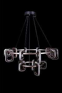 Подвесная люстра LEON Theona LE7701/10+5 Grey/Black Chrome