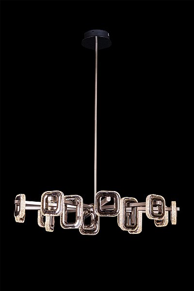 Люстра на штанге LEON Theona LE7701/15 Grey/Black Chrome