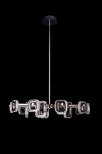 Люстра на штанге LEON Theona LE7701/15 Grey/Black Chrome