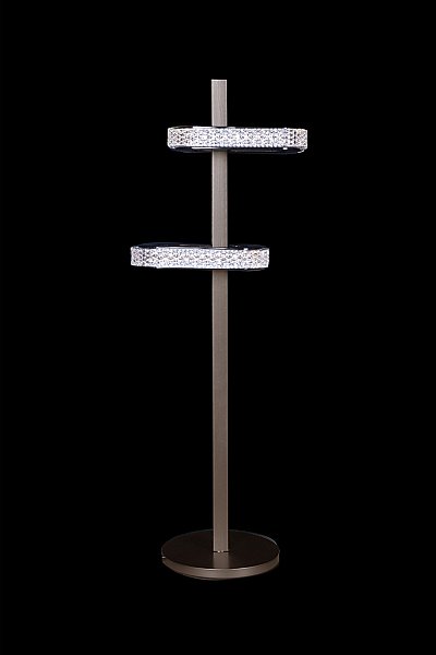 Настольная лампа LEON Theona LE7701/2T Grey/Black Chrome