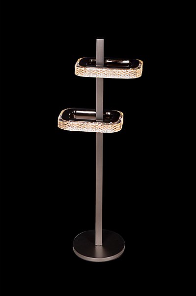 Настольная лампа LEON Theona LE7701/2T Grey/Black Chrome