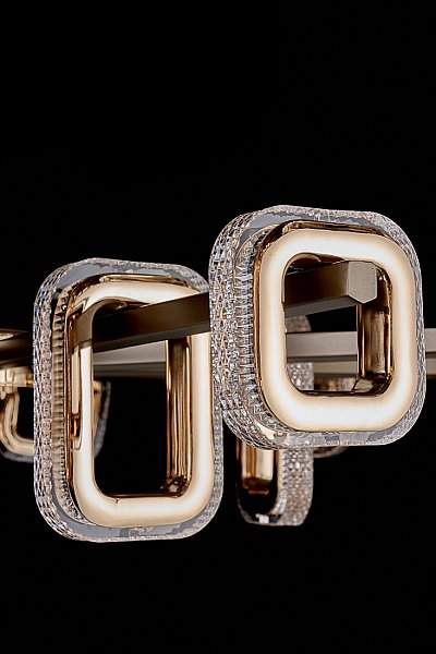 Люстра на штанге LEON Theona LE7701/15 Grey/Gold