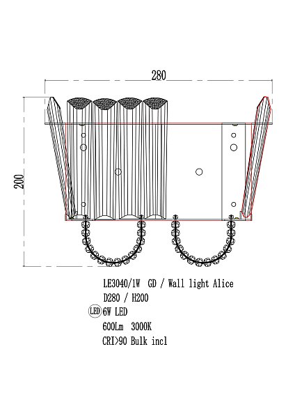 Настенное бра LEON Jade LE3040/1W GD