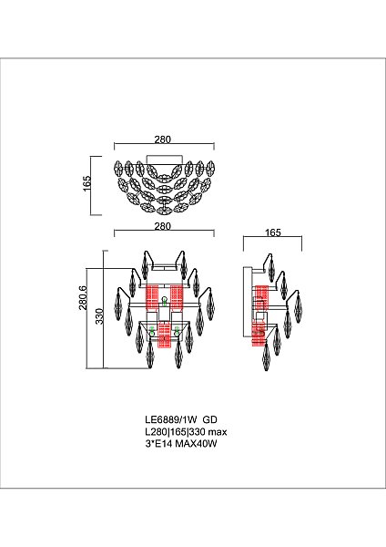Настенное бра LEON Adriana LE6889/1W CH