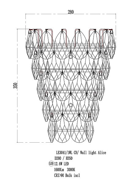 Настенное бра LEON Belle LE3041/1W CH
