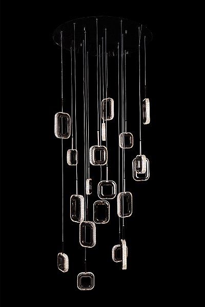 Люстра каскадная LEON Theona LE7701/19 Black Chrome