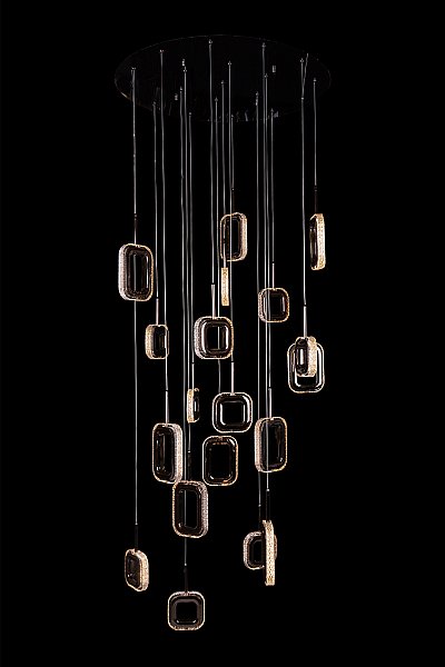 Люстра каскадная LEON Theona LE7701/19 Black Chrome