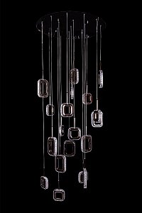 Люстра каскадная LEON Theona LE7701/19 Black Chrome
