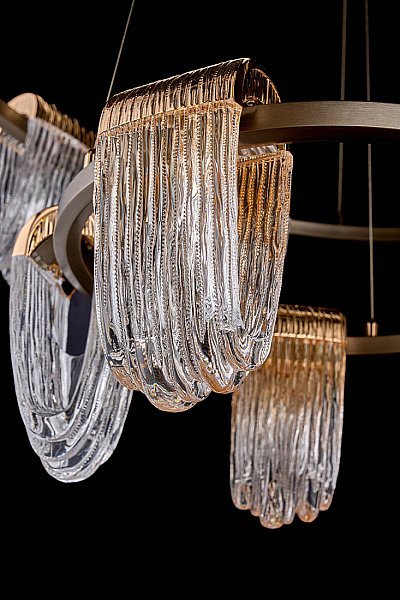 Подвесная люстра LEON Cascade LE7717/10+5 Gold