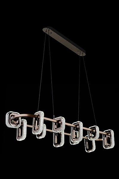 Подвесная люстра LEON Theona LE7701/12L Grey/Black Chrome