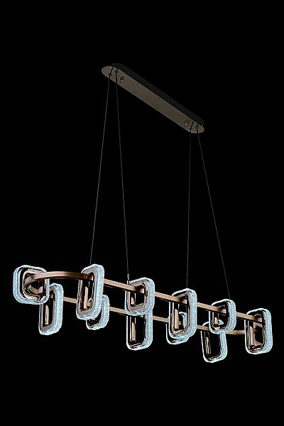 Подвесная люстра LEON Theona LE7701/12L Grey/Black Chrome