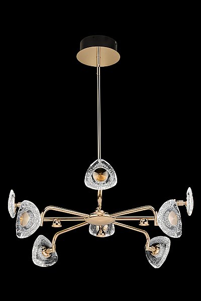 Люстра на штанге LEON Iris LE7913/8G Gold