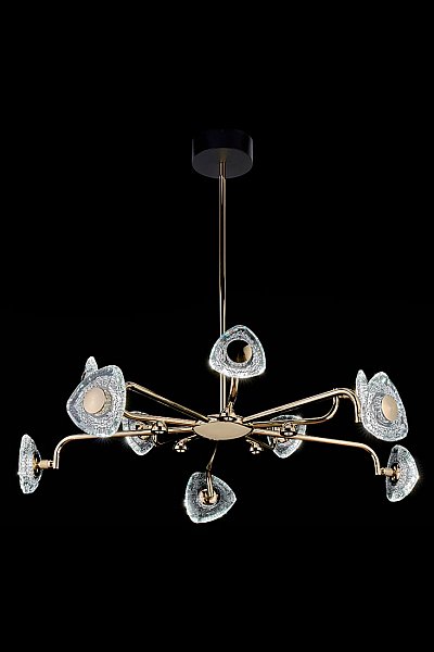Люстра на штанге LEON Iris LE7913/10G Gold
