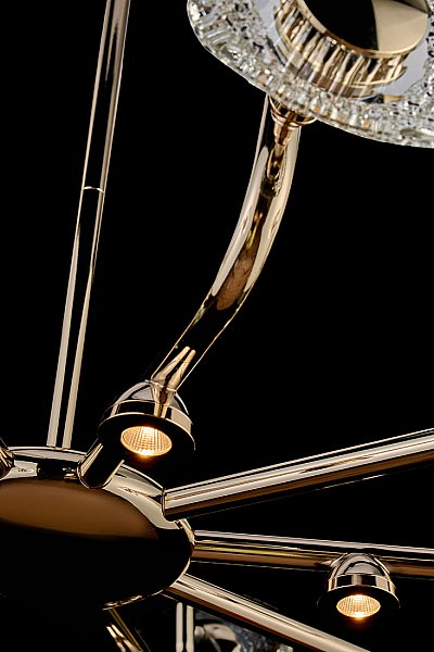 Люстра на штанге LEON Iris LE7913/10G Gold