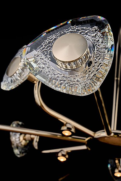 Люстра на штанге LEON Iris LE7913/10G Gold