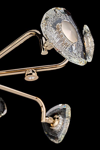 Люстра на штанге LEON Iris LE7913/10G Gold