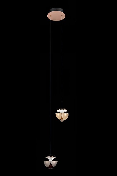 Светильник подвесной LEON Jelly LE7711/2S Gold/Black Chrome