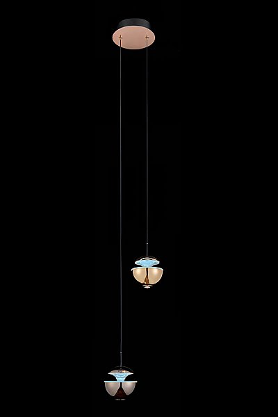 Светильник подвесной LEON Jelly LE7711/2S Gold/Black Chrome