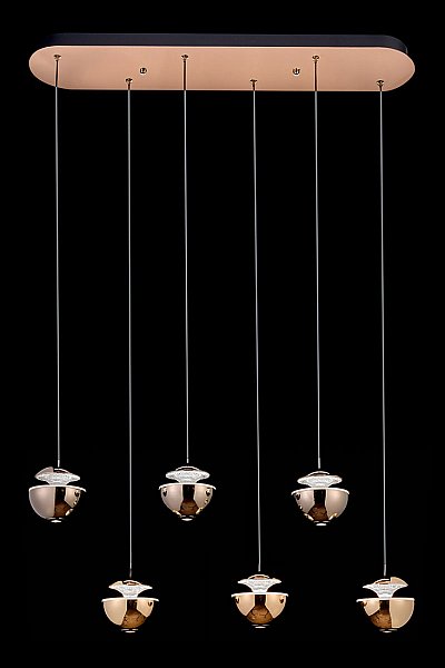 Светильник подвесной LEON Jelly LE7711/6L Gold/Black Chrome