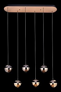 Светильник подвесной LEON Jelly LE7711/6L Gold/Black Chrome