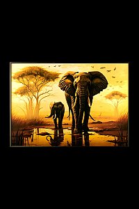 Картина настенная Teona Decor Elephants TD166