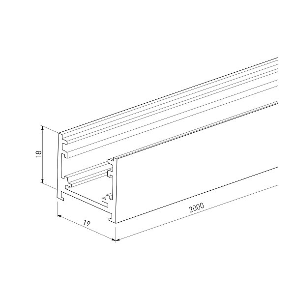 Шинопровод Line Magnetic Elektrostandard Titan Line Шинопровод накладной (титан) (2м) 85227/00