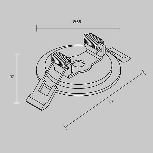 Встраиваемая чаша для подвесного шинопровода Technical TRA233RCB-B