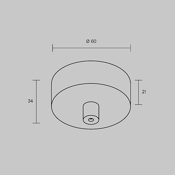 Накладная чаша для подвесного шинопровода Technical TRA233SCB-B