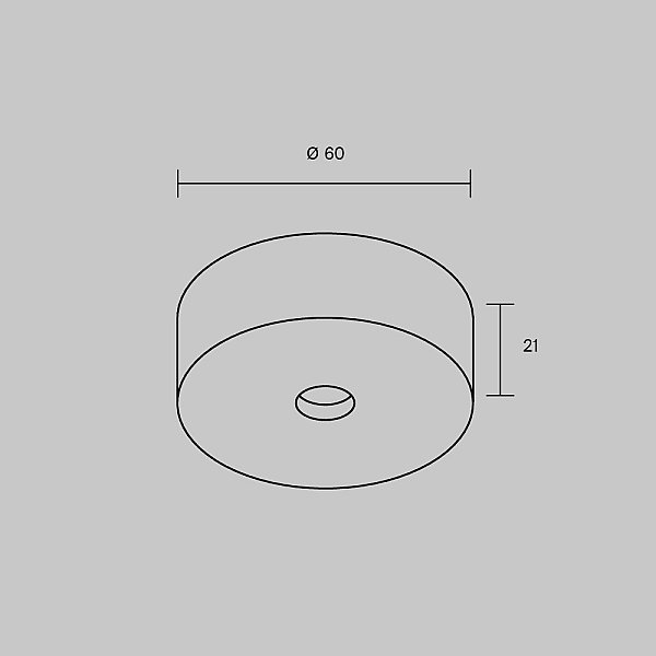 Накладная чаша для вертикального шинопровода Technical TRA234SCB-B