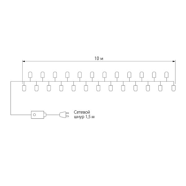 Гирлянда Eurosvet 400-002 400-002 мульти 10м IP20
