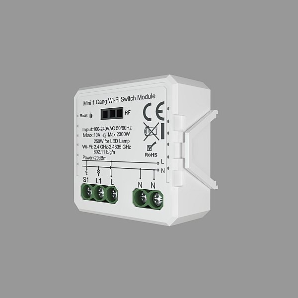 Одноканальное Wi-Fi реле-выключатель Denkirs RL1001-SM