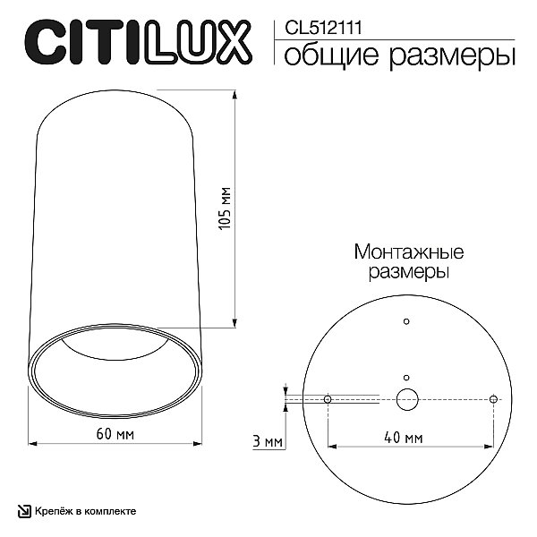 Накладной светильник AXEL Citilux CL512111