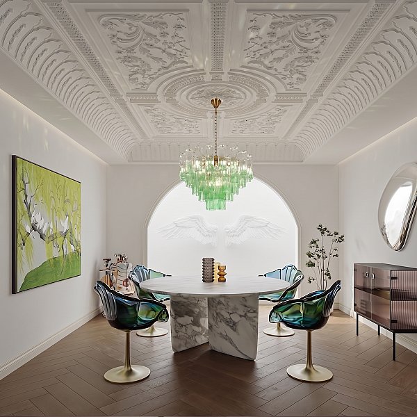 Подвесная люстра Murano Loft It 10580/800 Clear green