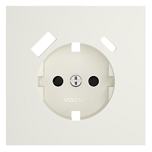 Накладка для розетки с заземлением и защитными шторками, с USB A+C, S70 (хлопок)