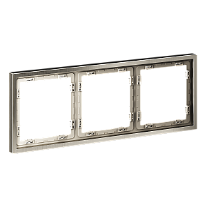 Рамка металлическая на 3 поста, S70 Metal (никель)