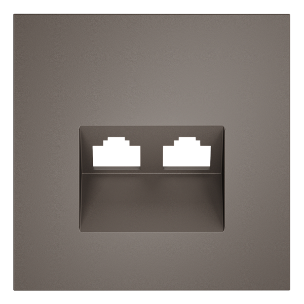 Накладка для розетки компьютерной двойной RJ45+RJ45 кат.6, S70 (капучино)