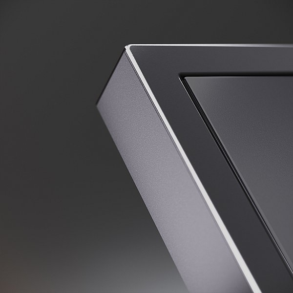 Накладка для розетки с заземлением, S70 Metal (антрацит)