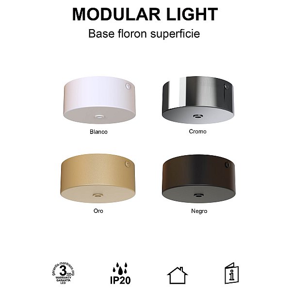 9354 Основание потолочное 1L MODULAR LIGHT FLORONES