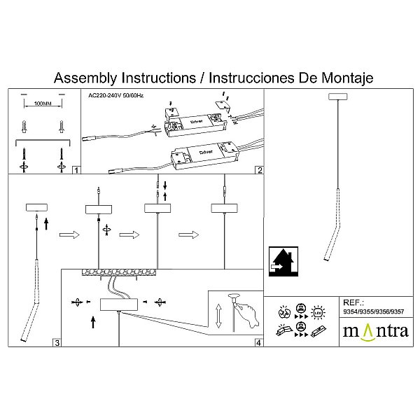 9357 Основание потолочное 1L MODULAR LIGHT FLORONES