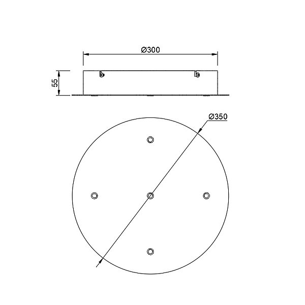 9362 Основание потолочное 5L MODULAR LIGHT FLORONES