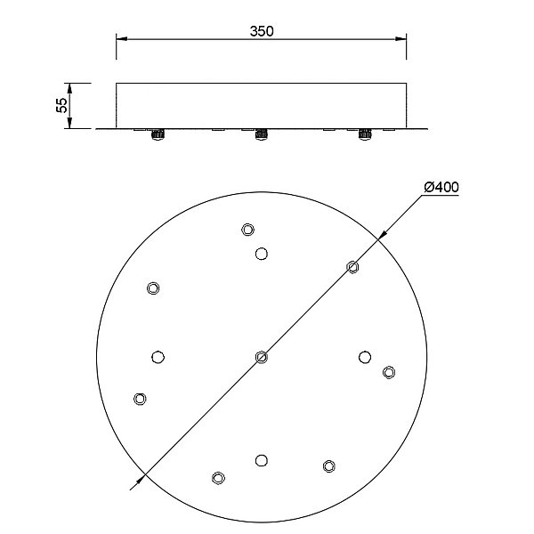 9368 Основание потолочное 8L MODULAR LIGHT FLORONES